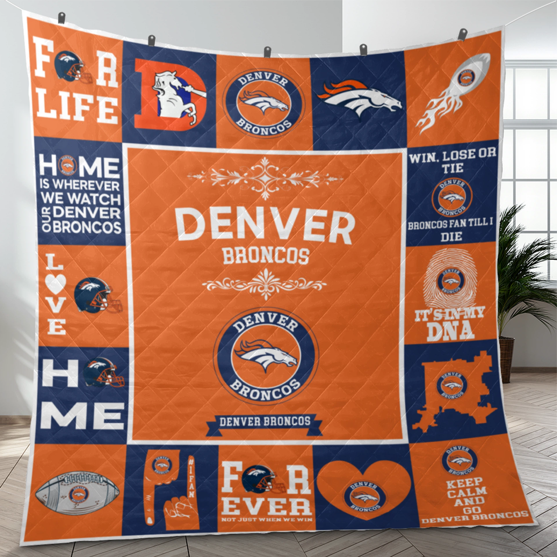 Denver Broncos Pride Quilt Blanket - Image 3