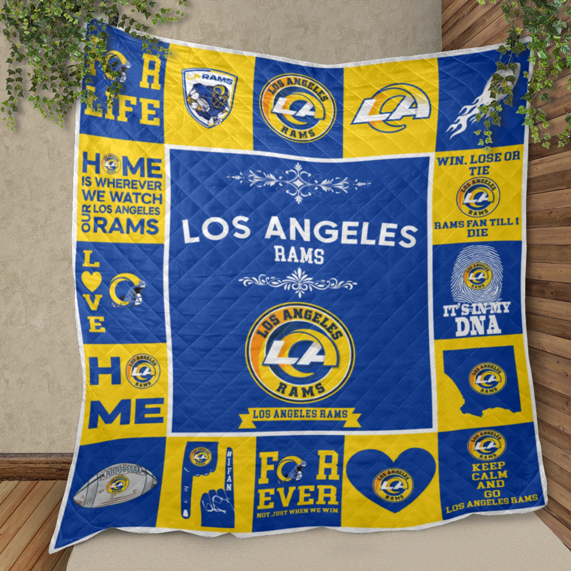 Los Angeles Rams Pride Quilt Blanket - Image 2