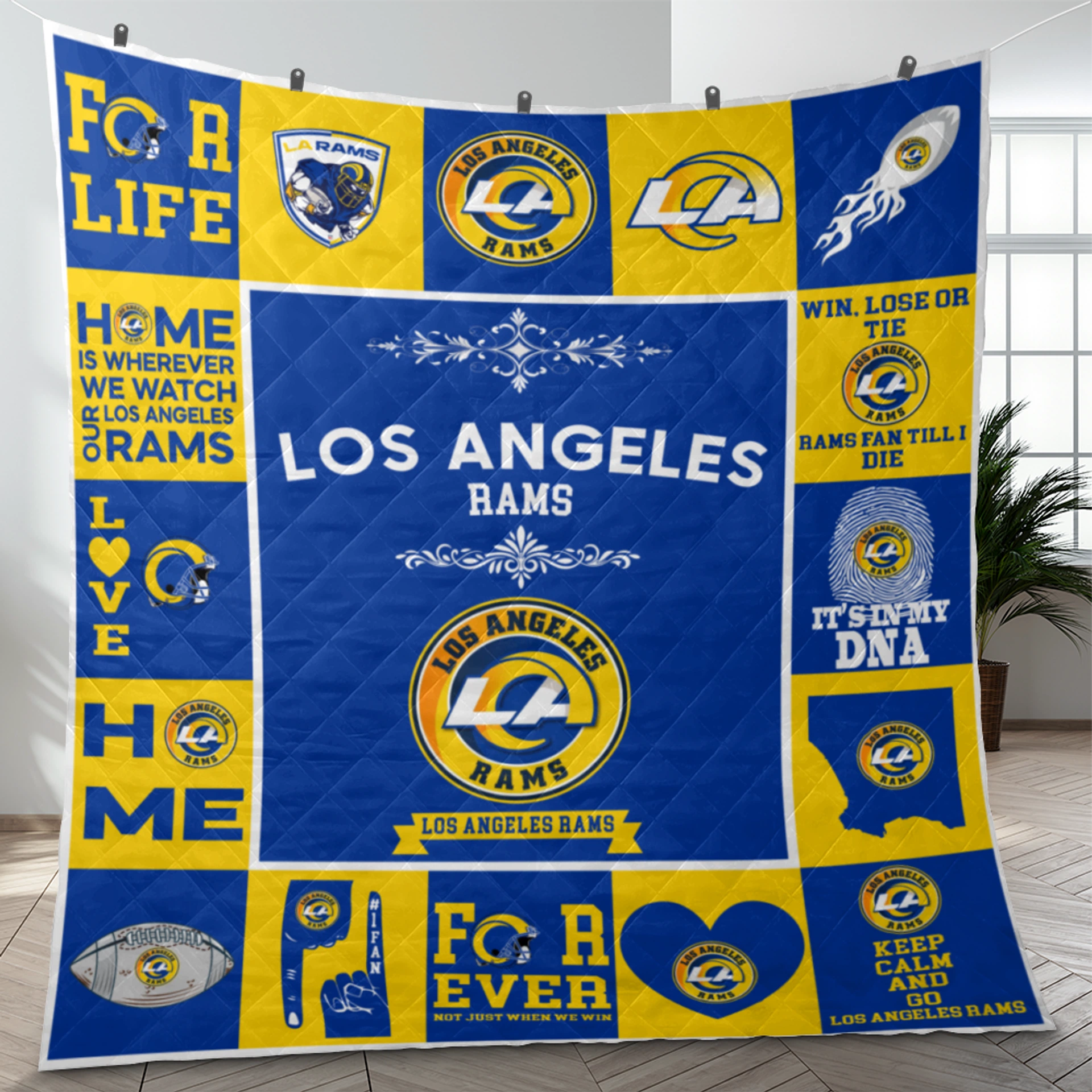Los Angeles Rams Pride Quilt Blanket - Image 3