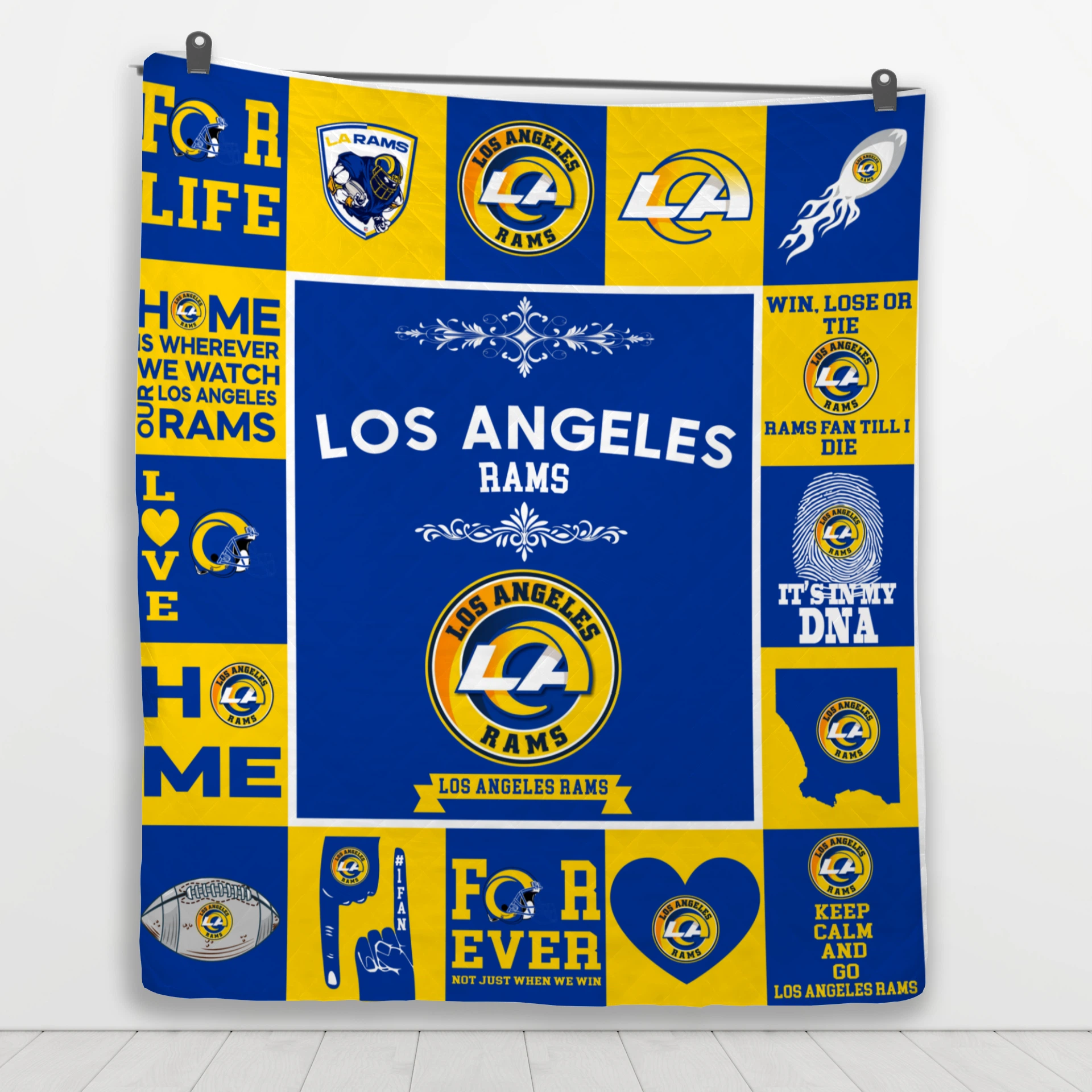 Los Angeles Rams Pride Quilt Blanket - Image 4