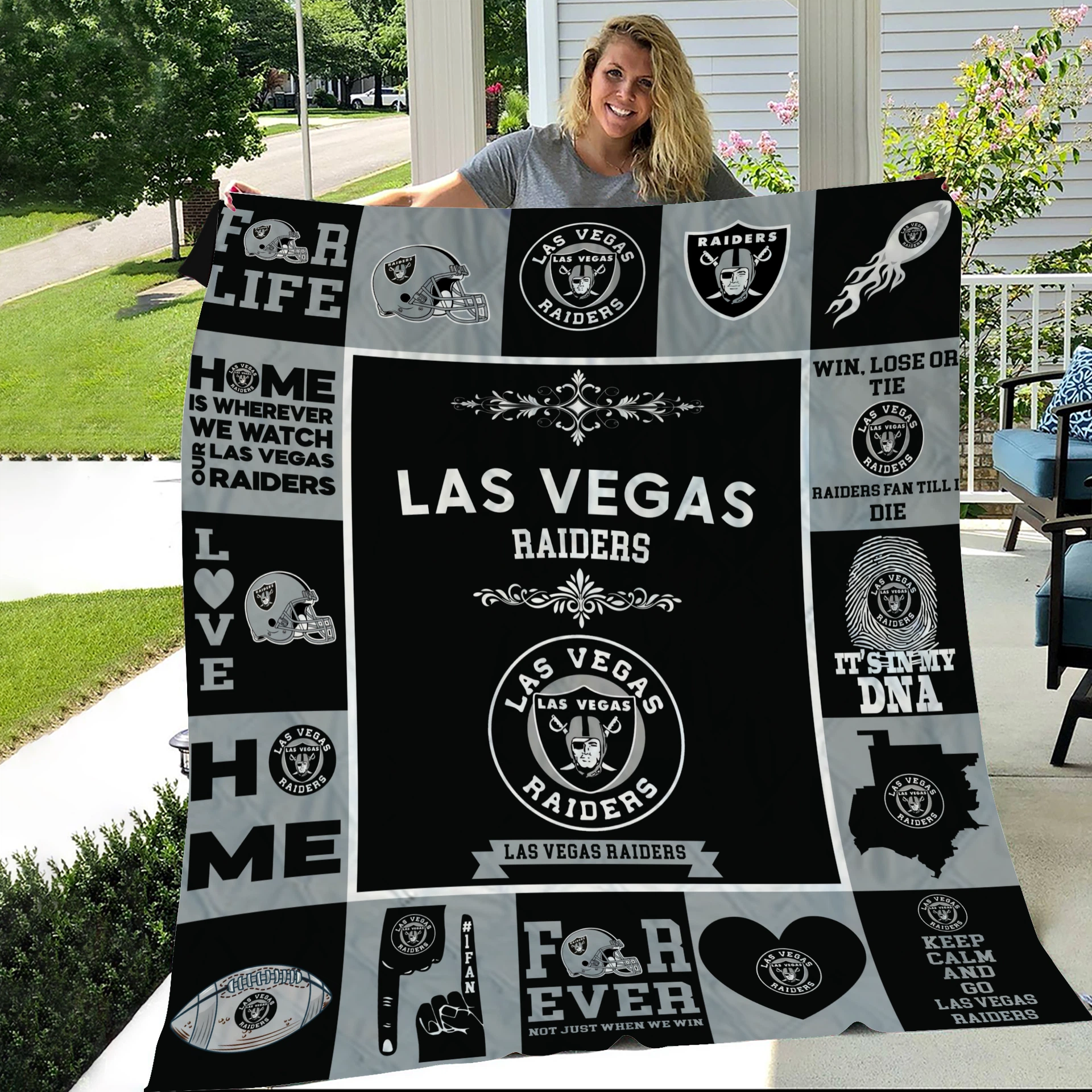 Las Vegas Raiders Pride Quilt Blanket
