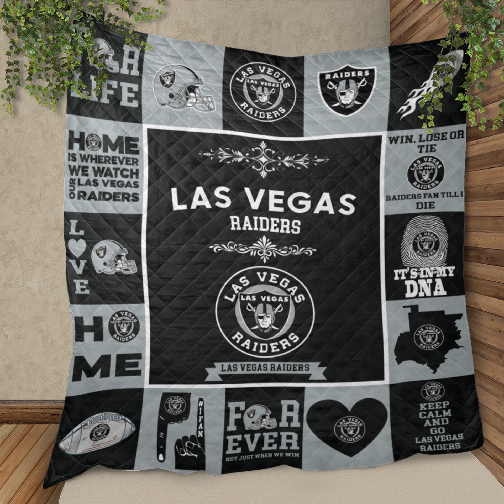 Las Vegas Raiders Pride Quilt Blanket - Image 2