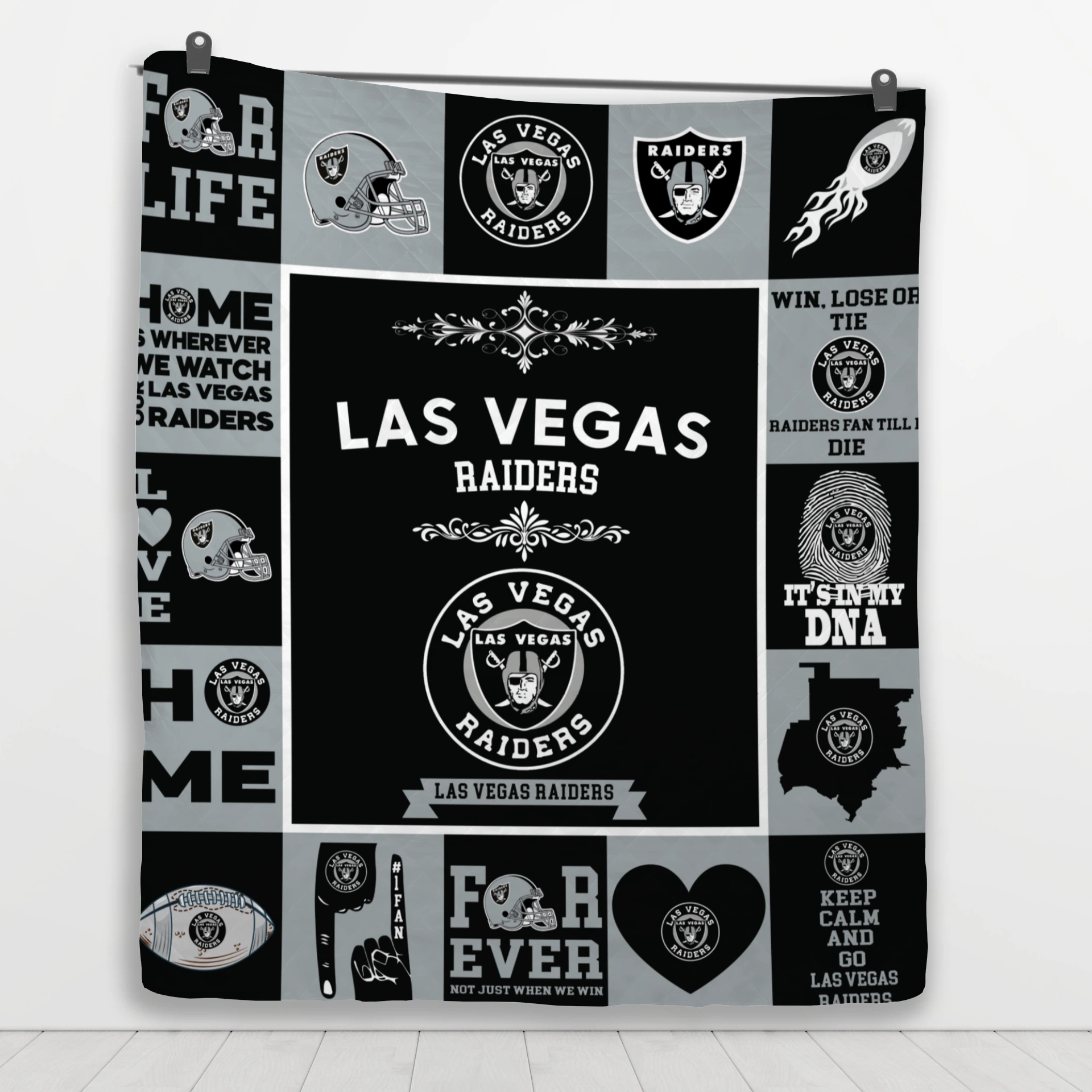 Las Vegas Raiders Pride Quilt Blanket - Image 4