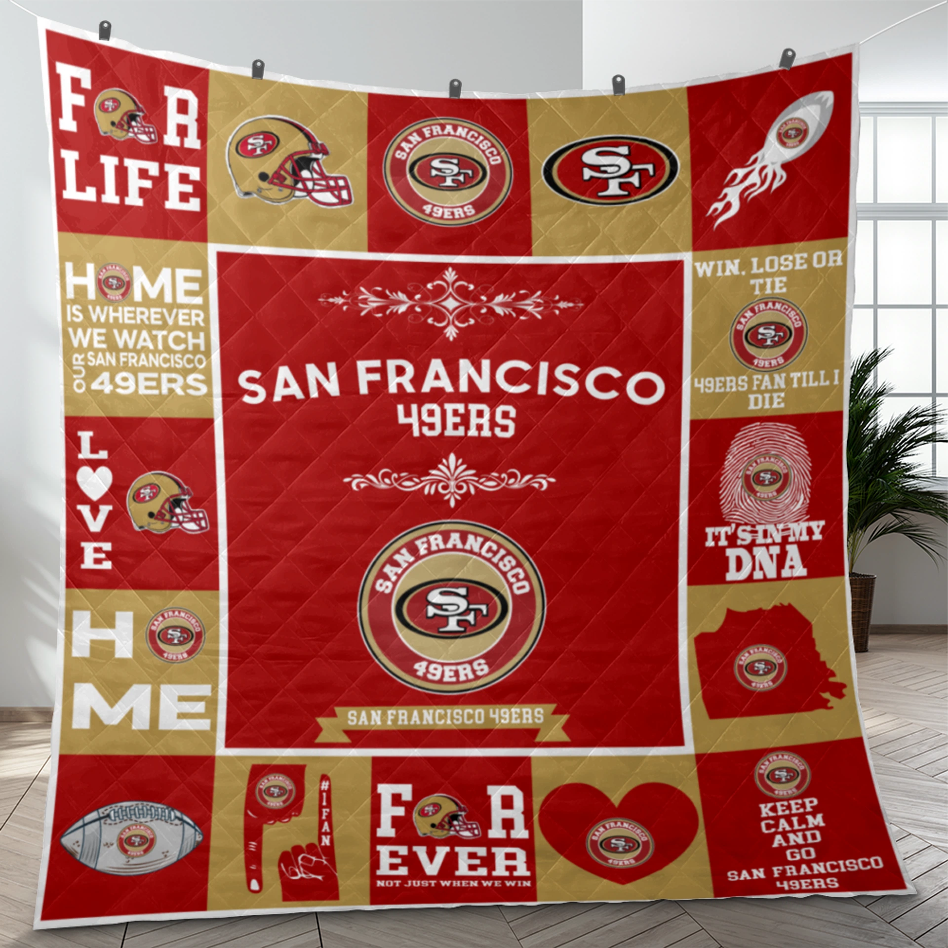 San Francisco 49ers Pride Quilt Blanket - Image 3