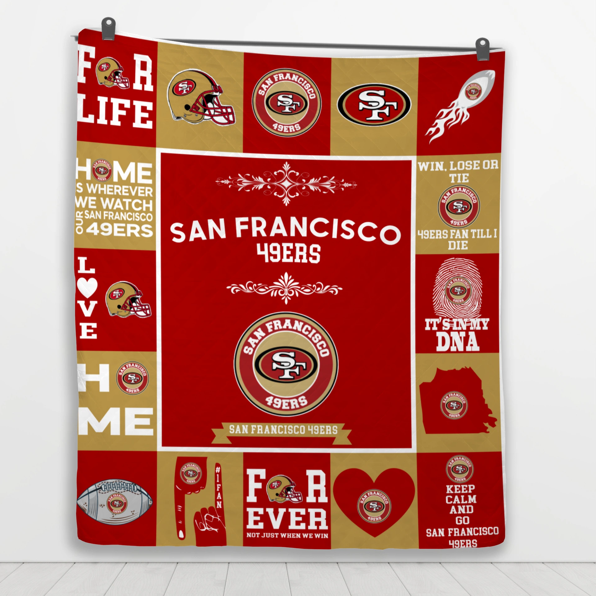 San Francisco 49ers Pride Quilt Blanket - Image 4