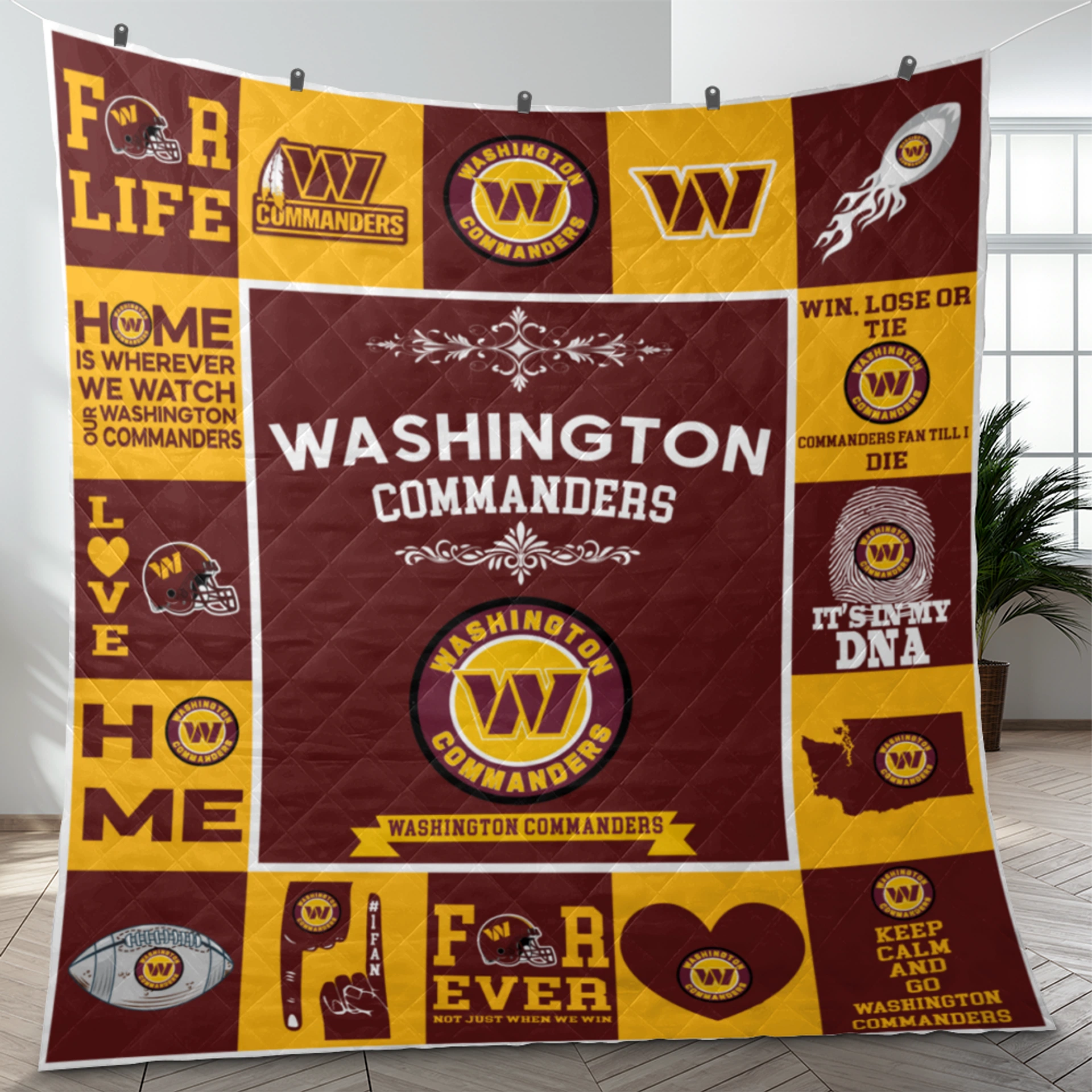 Washington Commanders Pride Quilt Blanket - Image 3