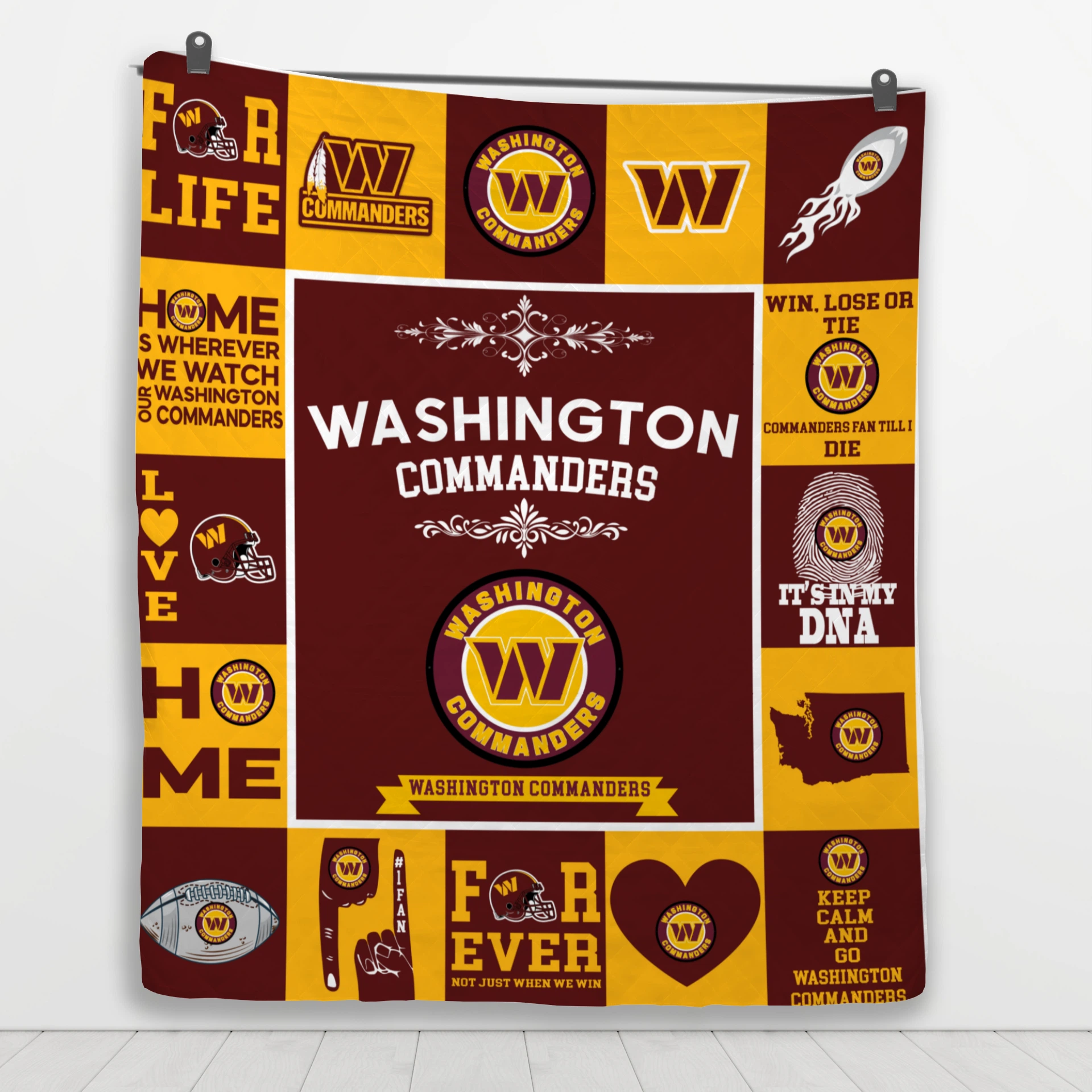 Washington Commanders Pride Quilt Blanket - Image 4