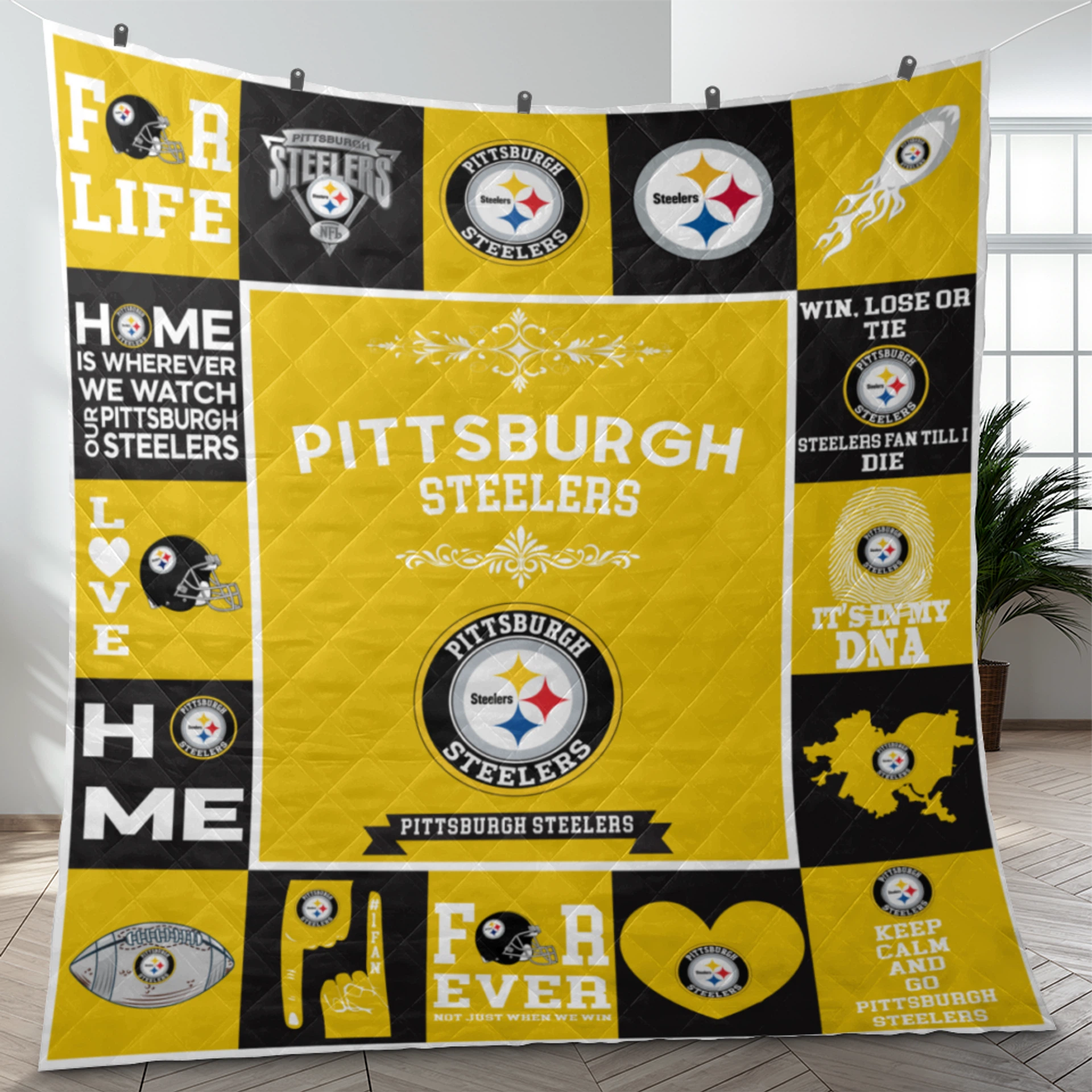 Pittsburgh Steelers Pride Quilt Blanket - Image 3