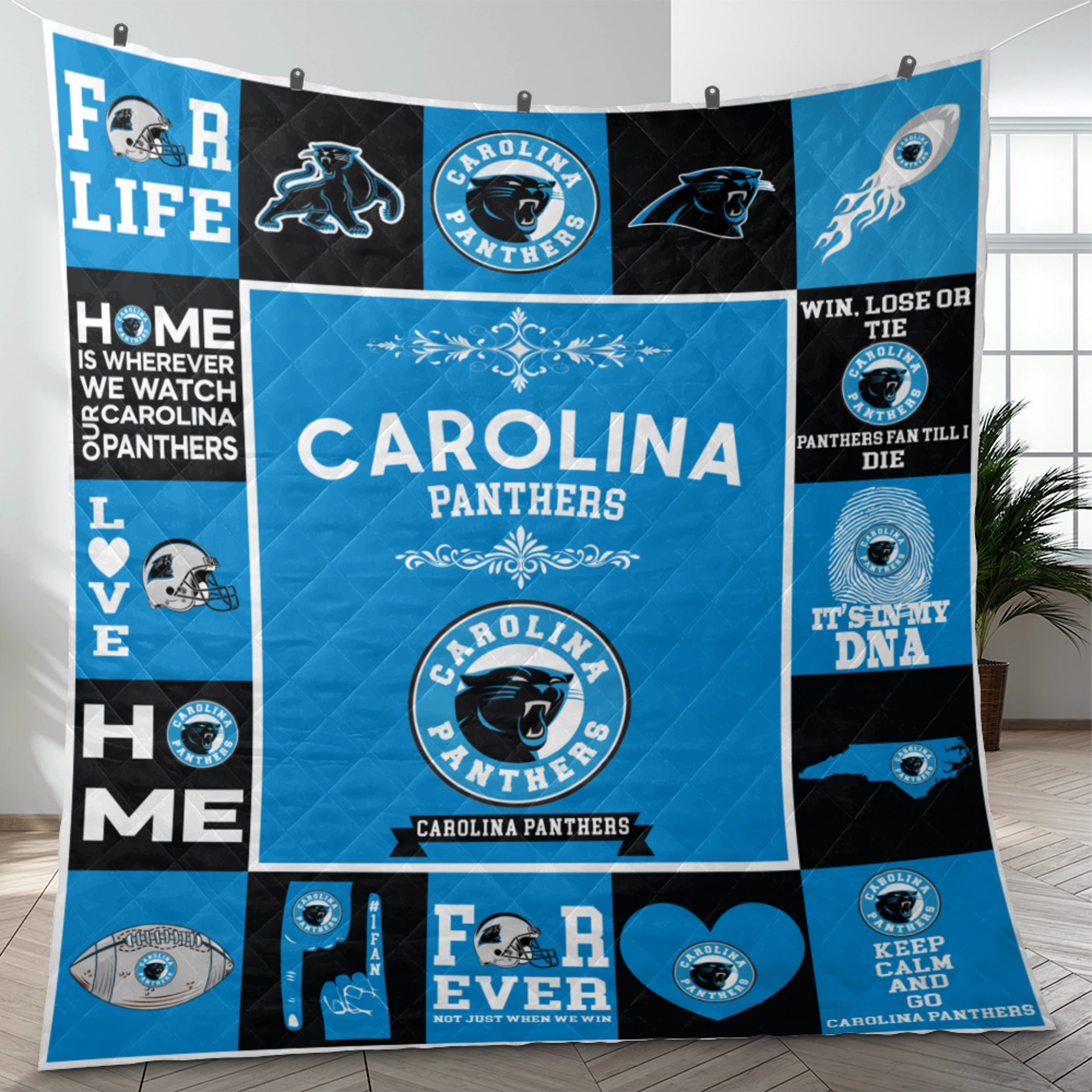 Carolina Panthers Pride Quilt Blanket - Image 3