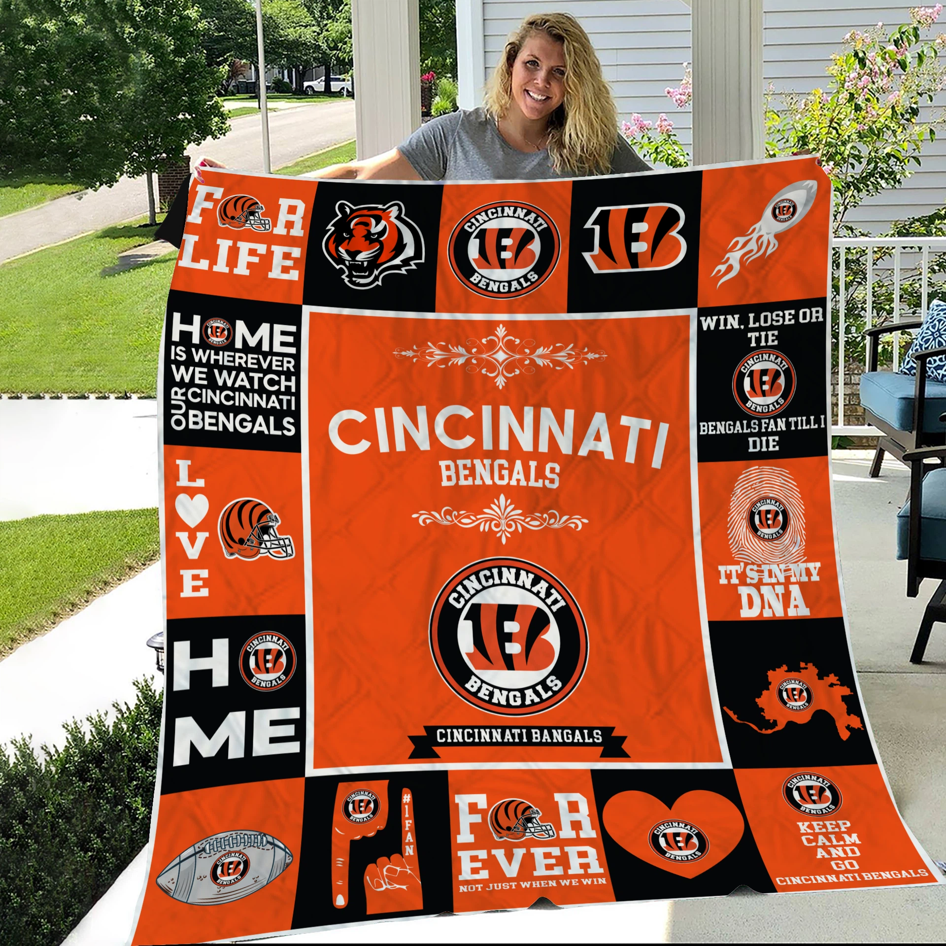 Cincinnati Bengals Pride Quilt Blanket