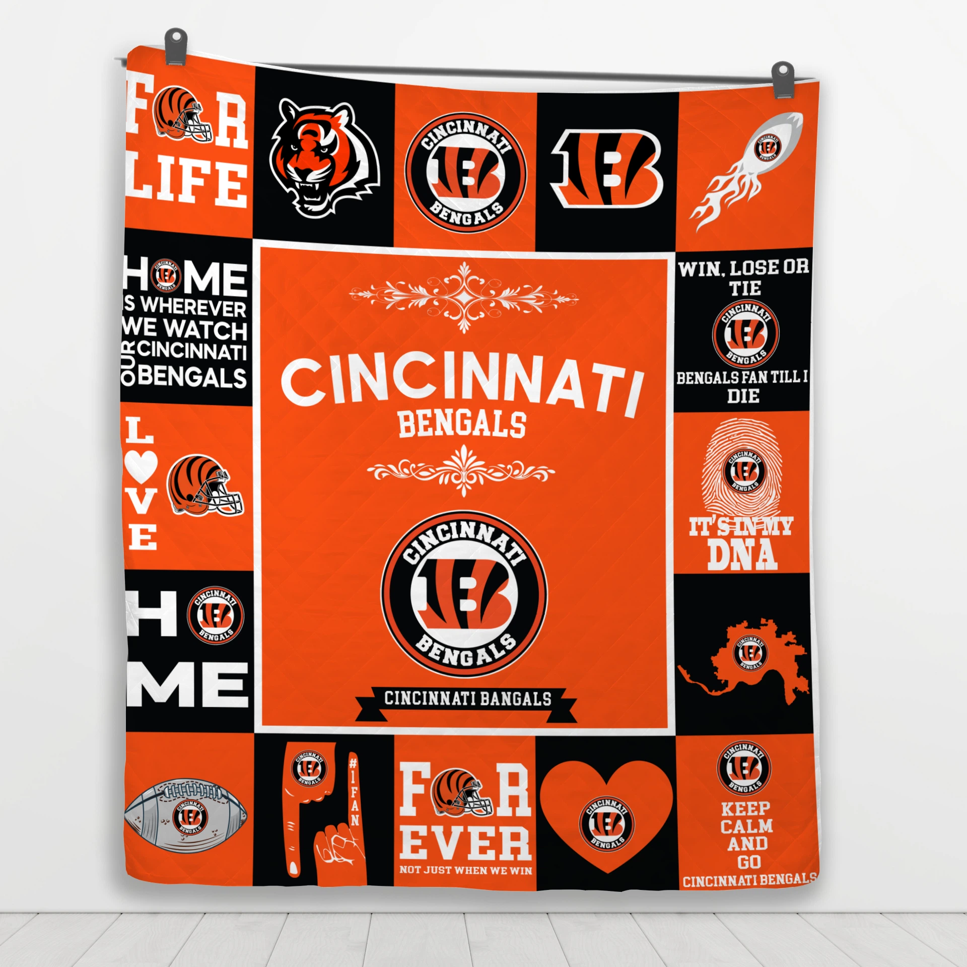 Cincinnati Bengals Pride Quilt Blanket - Image 4